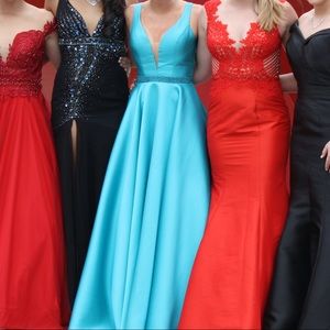 Blue Sherri Hill Prom Dress